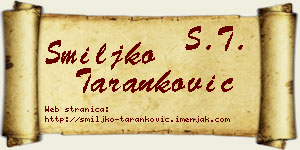 Smiljko Taranković vizit kartica